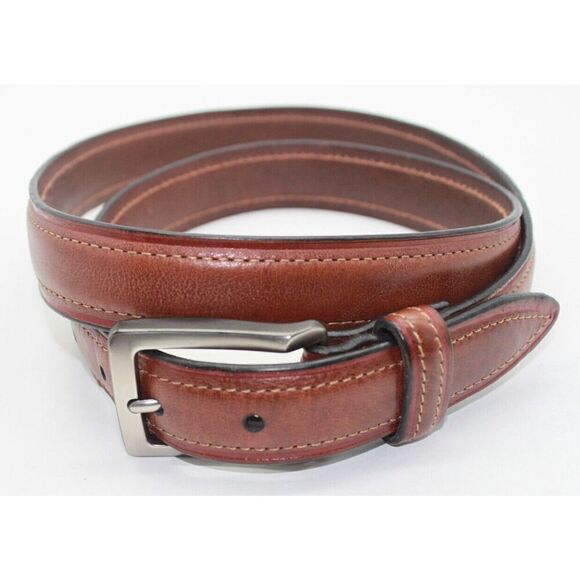 Tommy Hilfiger Men’s 40/100 Casual Brown Leather Belt - Picture 1 of 7